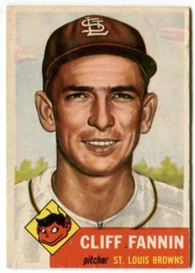 1953 Topps #203 Cliff Fannin St. Louis Browns - Picture 1 of 2