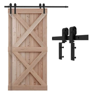 CCJH Bypass Herraje para puerta corredera Barn Door Hardware Kit (Single Rail) 1,22M--4,26M - Imagen 1 de 42