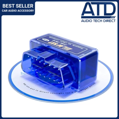 ELM327 OBD2 Bluetooth OBD-II Car Diagnostic Scan Reader Tool Mini Android Torque - Image 1 of 4