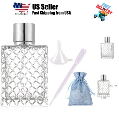 Botellas de spray de vidrio de 100 ml de 3,4 oz para aceites esenciales, perfumes, vacías transparentes... Foto 1 de 4