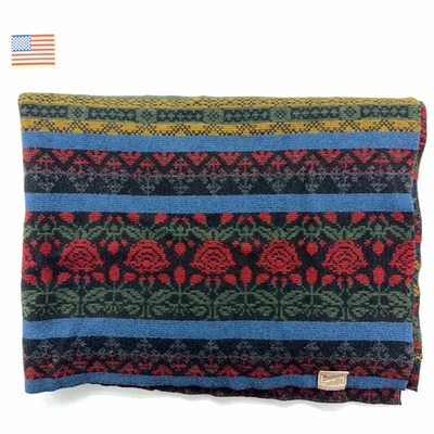 Vintage Woolrich Southwestern Wool Blanket 53x76 Aztec Navajo Pattern USA - Image 1 of 4