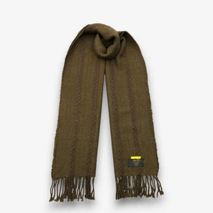Vintage MCM Wool Scarf Classic Fringe Winter Muffler Warmer Christmas Scarves - Picture 1 of 4