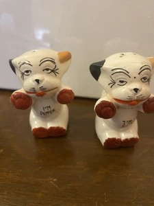 Vintage Cat Salt And Pepper Shakers - Picture 1 of 3