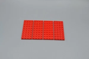 LEGO 4 x Basisplatte Grundplatte Bauplatte rot Red Basic Plate 4x10 3030 - Bild 1 von 2