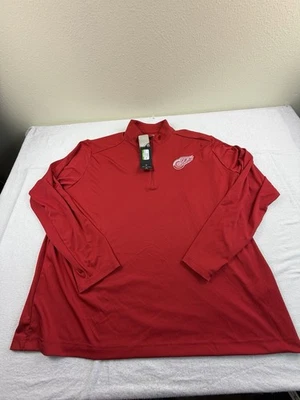 Detroit Red Wings Men's Antigua Red 1/4 Sz 2XL Jacket Brand New $80 - Image 1 of 4