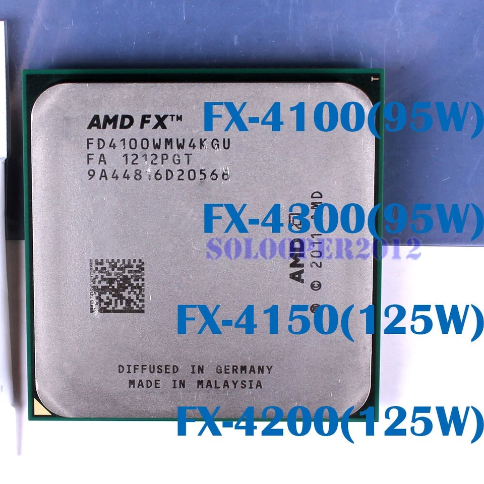 AMD FX-Series FX-4100 FX-4300 FX-4130 FX-4200 Socket AM3+ CPU Processor - Image 1 of 1