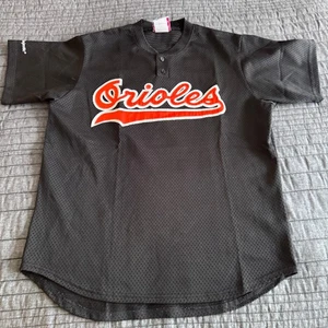 Vintage Majestic MLB Baltimore Orioles Jersey Men Large Black Diamond Collection - Picture 1 of 10