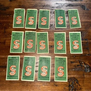 Vintage Paket (14) Singer Nähmaschine 15 x 1 Nadel Größe 14 Seide Posten je 3 Nadeln - Bild 1 von 6
