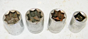 Lote de 4 - Enchufes Cuadrados Doble 8 Puntos 1/2 Accionamiento Artesano 11/16 - 5/8 - 1/2 - Imagen 1 de 4