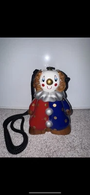 Timmy Woods Beverly Hills SittingClown Wood Purse Rope Strap RARE Make an Offer - Image 1 of 4