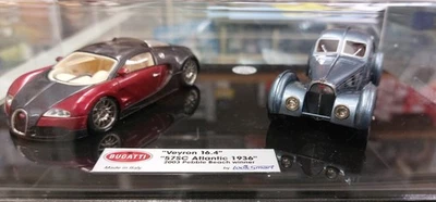BUGATTI Veyron 16,4 + 57SC ATLANTIC 1936con vetrina Looksmart scala 1:43 - Immagine 1 di 4