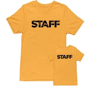 Camisetas Staff - Unisex para hombre - Diseño rústico - Camisetas de algodón suave (NR-A, delanteras y... - Imagen 1 de 17