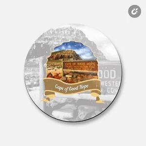 Cabo de Buena Esperanza Sudáfrica | Imán decorativo redondo de 4"" X 4"" - Imagen 1 de 2