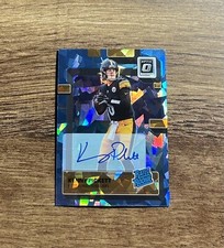 2022 Kenny Pickett Donruss Optic Rookie Blue Cracked Ice Auto /15 #201 RC Prizm
