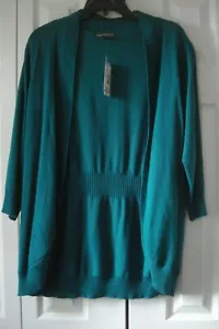 Ladies Plus Cardigan Size 1X Harbor Blue Covington - Picture 1 of 2