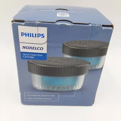 Cartucho de cápsula de limpieza rápida Philips Norelco paquete de 2 sin alcohol apto para la piel nuevo Foto 1 de 4