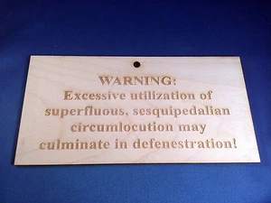  Tired of Doubletalk? Handmade "Eschew Obfuscation" Type Sign - Picture 1 of 1