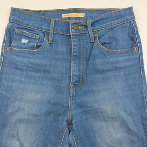 Levi's Damen Jeans W28 Mile High Skinny Fit Blau Stretch Destroyed Used Vintage - Bild 1 von 11