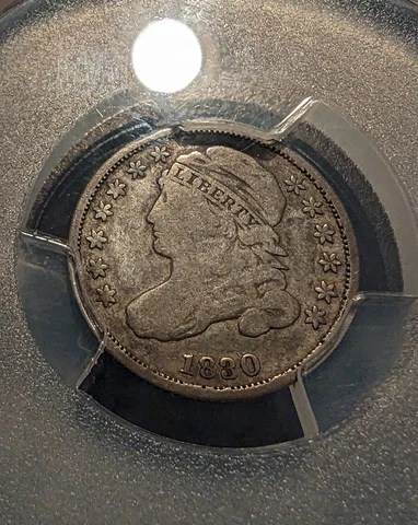 1830 Bust Dime Medium 10C JR-1 R-4 PCGS G-4 Cud! Cover