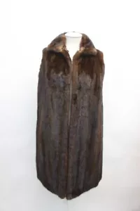 EXCELLENT CANADIAN MAHOGANY MINK FUR VEST FUR LINING WOMEN WOMAN SIZE 6 SMALL - Picture 1 of 6