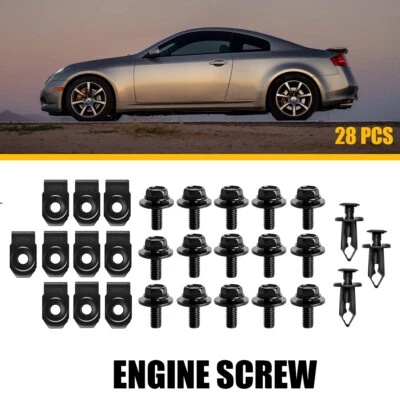For Infiniti Splash Bumper Shield Hood Engine Push Clip Rivet Screw Body Bolts - Image 1 of 4