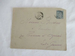 ENTIER POSTAL DEVANT DE LETTRE FRANCE type sage 15 c 1899 - Picture 1 of 5
