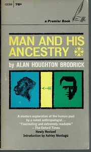 Man and His Ancestry 1964 Physical Anthropology Brodrick Vintage Uncracked PB - Picture 1 of 2