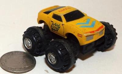 Small Funrise Monster Truck  Chevy Corvette in Yellow marked POW - Image 1 of 4