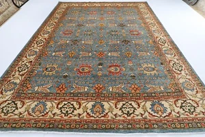9 x 13 ft Bidjar Blue Area Rug Afghan Hand Knotted Veg Dye Wool Rug - Picture 1 of 11