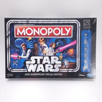STAR WARS Monopoly 40th Anniversary Special Edition Board Game FACTORY SEALED - Image 1 of 4