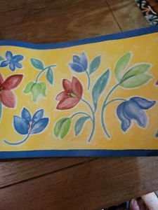 Vintage Yellow Flowers Wallpaper Border - Picture 1 of 6
