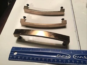 3 Retro Metall Messing Ton 5,75" Zuggriffe Griffe mit Befestigung Schraublöcher 5" auseinander - Bild 1 von 7