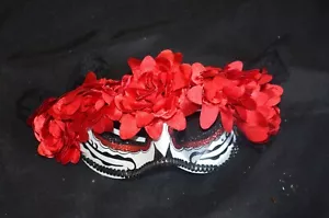 Venetian Mardi Gras Masquerade Full Face Party Mask Day of the Dead - Picture 1 of 6