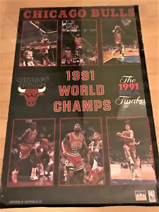 1991 Chicago Bulls World Champions Starline Team Poster 35x23 AG20 - Bild 1 von 1