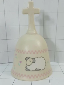 Psalm 23:1 Enesco Collector Bell with a sheep and the cross handle  1988  #298 - Picture 1 of 3