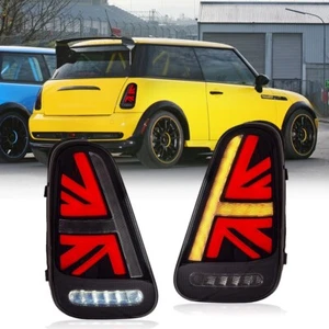 Set Geräucherte LED Union Jack Rückleuchten Für Mini R50, R53 2004-2006 LCI - Bild 1 von 12