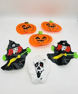 Lote 6 Ventosas Inflables Halloween Inflables Decoración Ventana Bruja Calabaza 1980 - Imagen 1 de 6