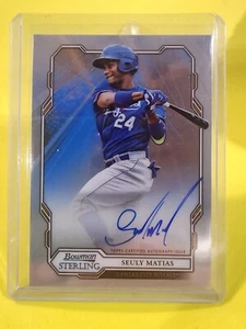 2019 Bowman Sterling #SPA-SM Seuly Matias Auto Kansas City Royals - Picture 1 of 2