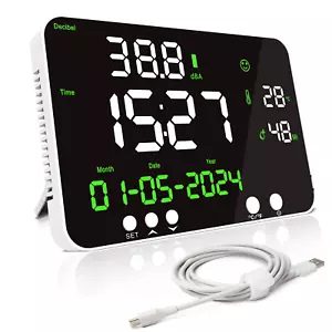 Wall Mounted Decibel Meter LED Large Screen Display Sound Level Tester 30-130dB - Picture 1 of 8