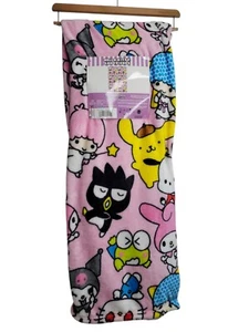 Sanrio Hello Kitty and Friends Throw Blanket Cute Pink Silky Touch 50x70" NEW - Picture 1 of 4