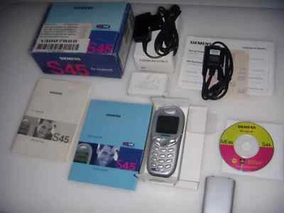 SIEMENS S45 ORIGINALE 2001 SILVER EDITION UNICO+SCATOLA ACCESSORI+BATTERIA NUOVA - Immagine 1 di 4