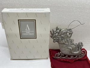 Santa Claus And Sleigh Christmas Tree Ornament From Avon Fine Collectables - Picture 1 of 5