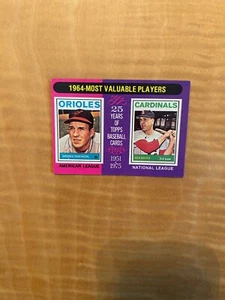Topps Baseball #202 1964 ¡MVP'S 1975! ¡BROOKS ROBINSON! KEN BOYER! ¡ENVÍO DE $1! - Imagen 1 de 2