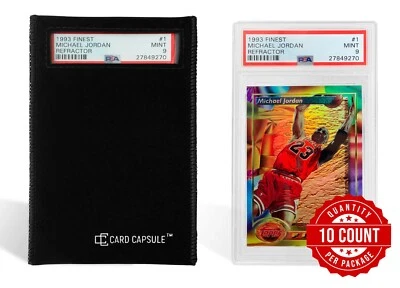 Card Capsule 10 Count Soft Protective Sleeves Exact Fit for PSA Graded Cards - Image 1 of 4