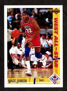 1991-92 UPPER DECK ALL-STAR #57 MAGIC JOHNSON HOF - LOS ANGELES LAKERS - Picture 1 of 2