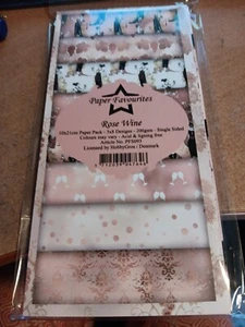 PAPEL FAVORITO BLOQUE DE PAPEL PARA ÁLBUM DE RECORTES 10X21 CM NUEVO VINO ROSA - Imagen 1 de 2