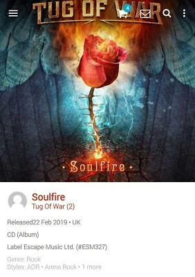 Tug Of War Soulfire escape AOR Heaven Melodic Rock WestCoast CD Tommy denander  - Image 1 of 2