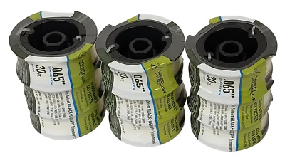 (3 Pks=9 carretes) Cuerda de línea de recorte de weed Warrior BLACK & DECKER transparente de .65"x 30' Foto 1 de 3