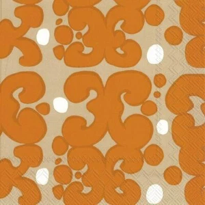 Marimekko KEIDAS orange paper lunch napkins 3 ply 33 cm square - Picture 1 of 1