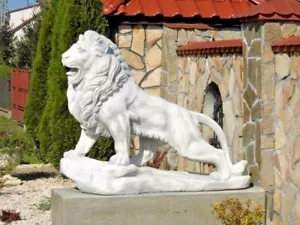 🔶Löwen Steinfigur Felsen Steinlöwen Steinlöwe Steinkunst Gartenfigur BLACKFORM - Bild 1 von 9